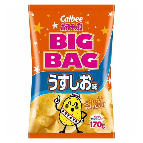 カルビー ポテトチップス うすしお味 BIG BAG 170g 12コ (4901330502911) - 【公式】おかしのマーチ 袋詰専門店