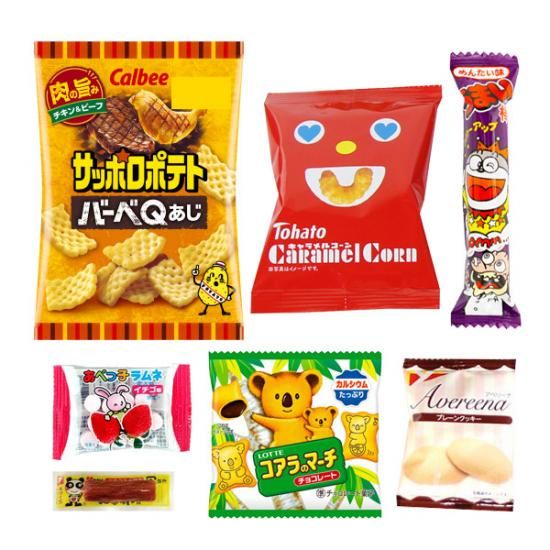 お菓子 詰め合わせ 花柄袋 413円 袋詰め おかしのマーチ