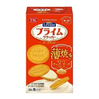 ヤマザキビスケット ルヴァンプライムチーズサンド薄焼き ホワイトチェダーチーズクリーム 18枚（3枚×6パック） 30コ入り 2022/10/10発売 (4903015148025c)