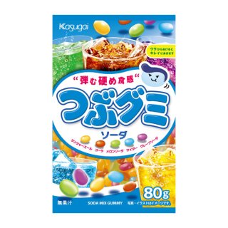 春日井製菓 つぶグミソーダ 80g 6コ入り 2023/01/30発売 (4901326042940)