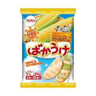栗山米菓 ばかうけとうもろこし味 16枚 12コ入り 2023/05/15発売 (4901336195629)