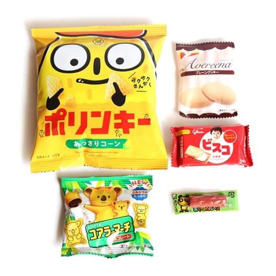 お菓子 詰め合わせ 花柄袋 342円 袋詰め おかしのマーチ