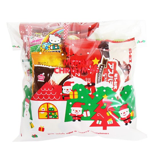 お菓子 詰め合わせ クリスマス袋 522円 袋詰め おかしのマーチ (omtma9036)【お菓子詰め合わせ 駄菓子 お祭り 500円台 子ども会  イベント 問屋 販促 縁日 子供会】 - 【公式】おかしのマーチ 袋詰専門店