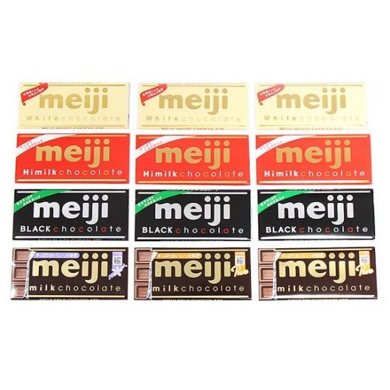 (全国送料無料) お菓子 詰め合わせ 明治 定番の板チョコ4種セット（4種・計12コ) メール便 (omtmb9404z) - 【公式】おかしのマーチ  袋詰専門店