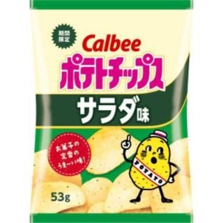 カルビー ポテトチップス サラダ味 53g 12コ入り 2025/08/25発売 (4901330594589)