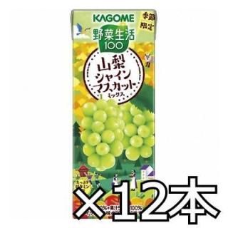 カゴメ 野菜生活100 山梨シャインマスカット195ml x 12本 (4901306302415h)