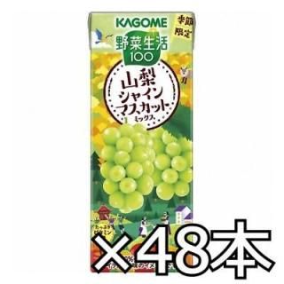カゴメ 野菜生活100 山梨シャインマスカットミックス 195ml x 48本(2ケース)(4901306302415w)