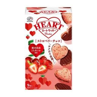 不二家 ハートクッキー(ストロベリーチョコ) 9枚(個包装してあります。) 60コ入り 2025/09/22発売 (4902555170619c)