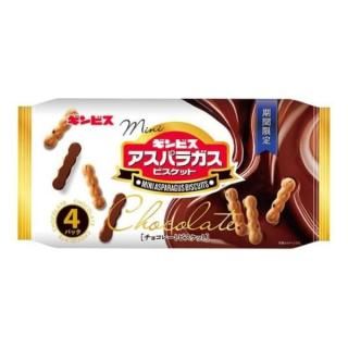 ギンビス ミニアスパラガス チョコ 4P 100g(25g×4袋) 12コ入り 2025/09/29発売 (4901588617597)