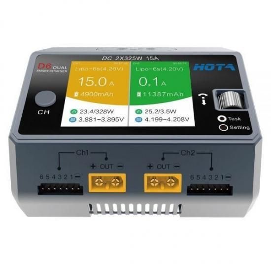 HOTA D6デュアルチャンネルスマート充電器 - HOBBYNET HOTA D6デュアルチャンネルスマート充電器 - HOBBYNET