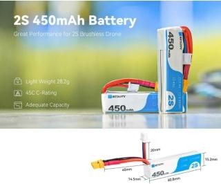 BetaFPV　XT30 7.4V-450mAh(2PCS)