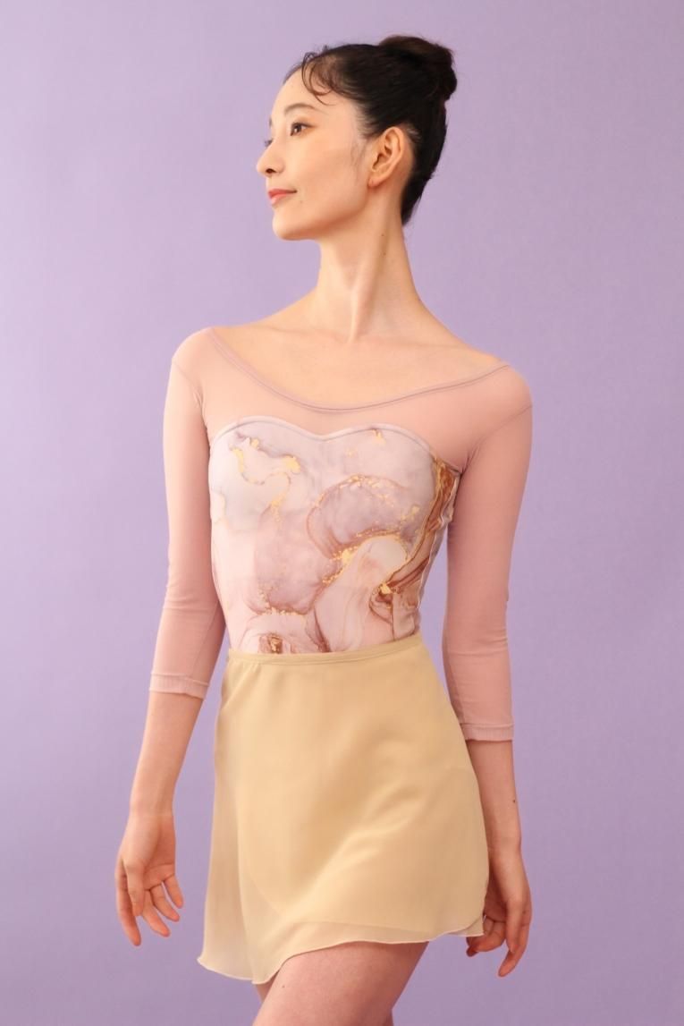 Marble stone】Sleeve design - Balletwear brand unoa Marble stone】Sleeve design - Balletwear brand unoa