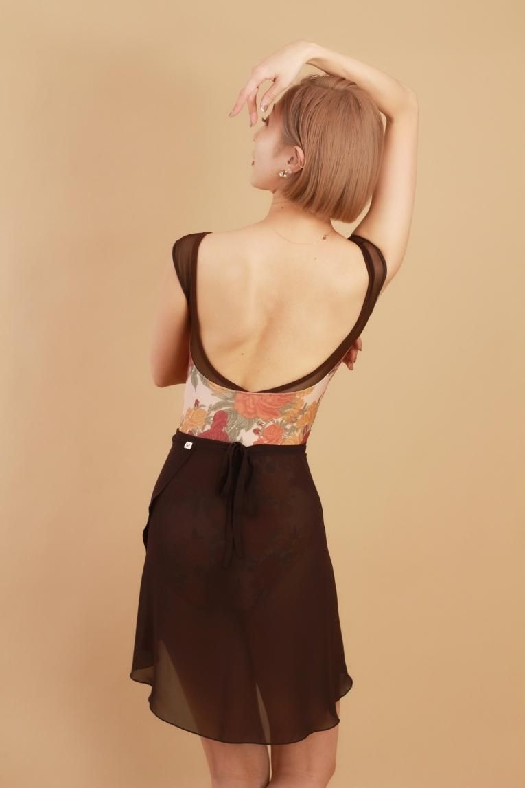 Peony cats】No sleeve design - Balletwear brand unoa Peony cats】No sleeve design - Balletwear brand unoa