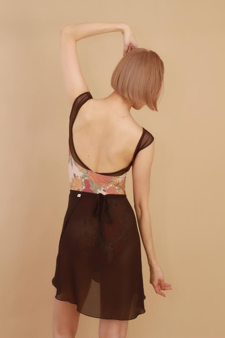 Peony cats】No sleeve design - Balletwear brand unoa Peony cats】No sleeve design - Balletwear brand unoa