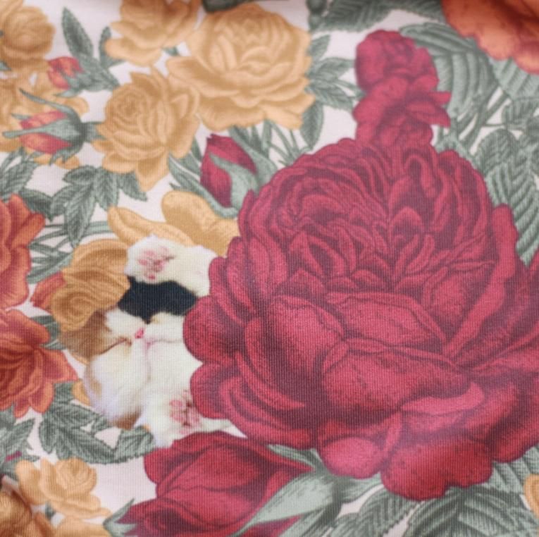Peony cats】No sleeve design - Balletwear brand unoa Peony cats】No sleeve design - Balletwear brand unoa