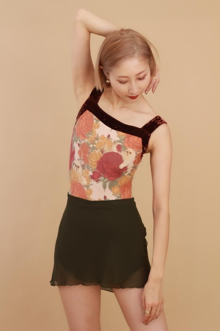Peony cats】Pique design - Balletwear brand unoa Peony cats】Pique design - Balletwear brand unoa