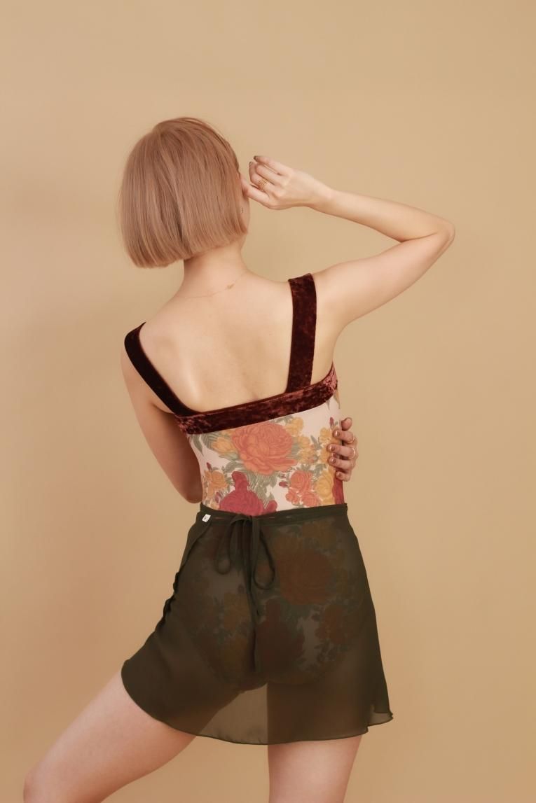 unoa【Peony cats】Pique design Mサイズ Peony cats】Pique design - Balletwear brand unoa