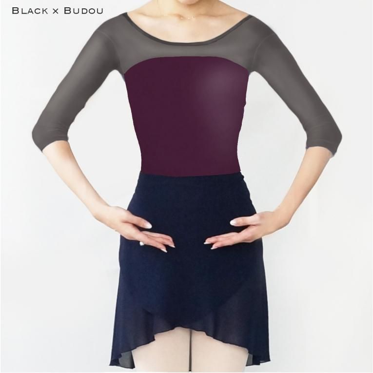Budou】Sleeve & No sleeve design - Balletwear brand unoa