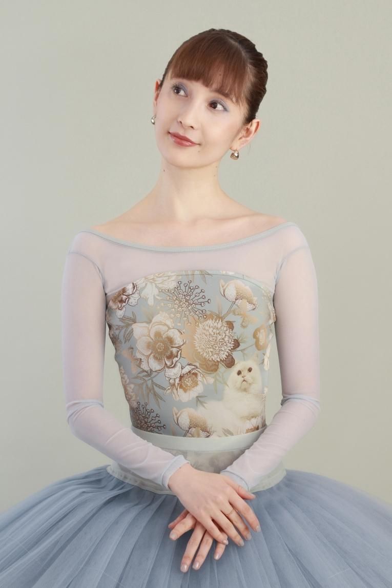 unoa【Peony cats】Pique design Mサイズ Pique - Balletwear brand unoa