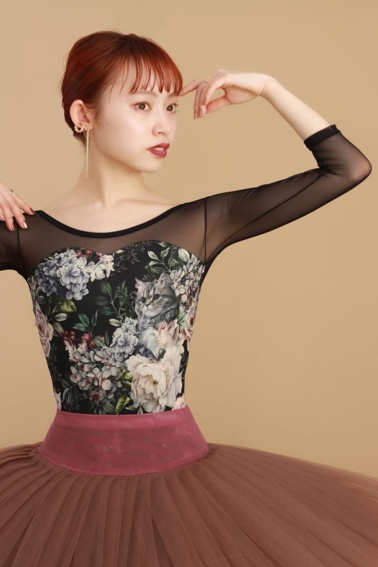 Rainy garden】Sleeve design - Balletwear brand unoa