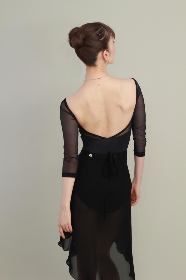 Black】Sleeve & No sleeve design - Balletwear brand unoa Black】Sleeve & No sleeve design - Balletwear brand unoa