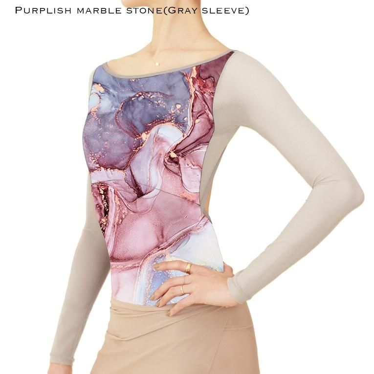 Purplish marble stone】Sleeve & No sleeve design