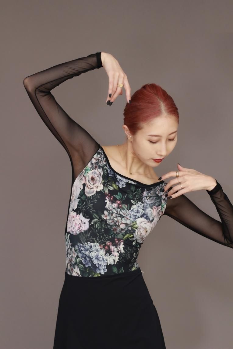 Rainy garden】Sleeve design - Balletwear brand unoa Rainy garden】Sleeve design - Balletwear brand unoa