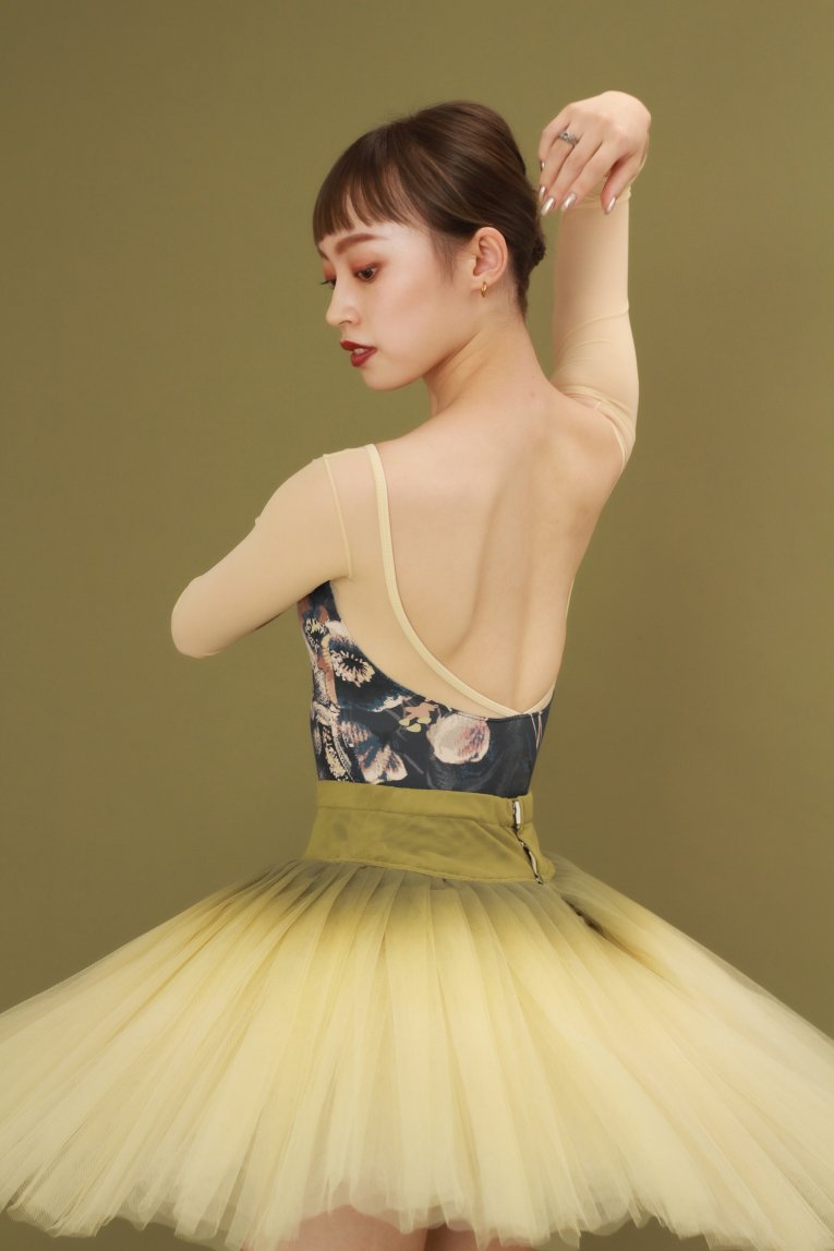 Crayoned garden】Sleeve design - Balletwear brand unoa