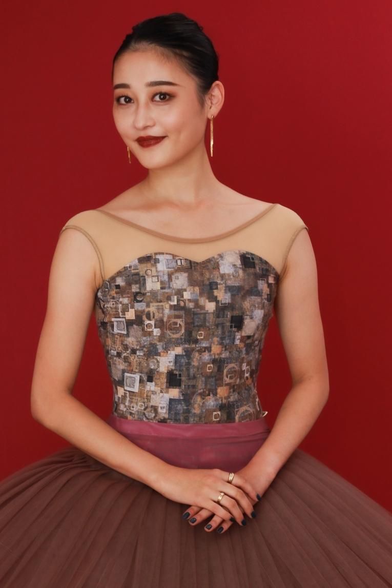 Geometric pattern】No sleeve design - Balletwear brand unoa