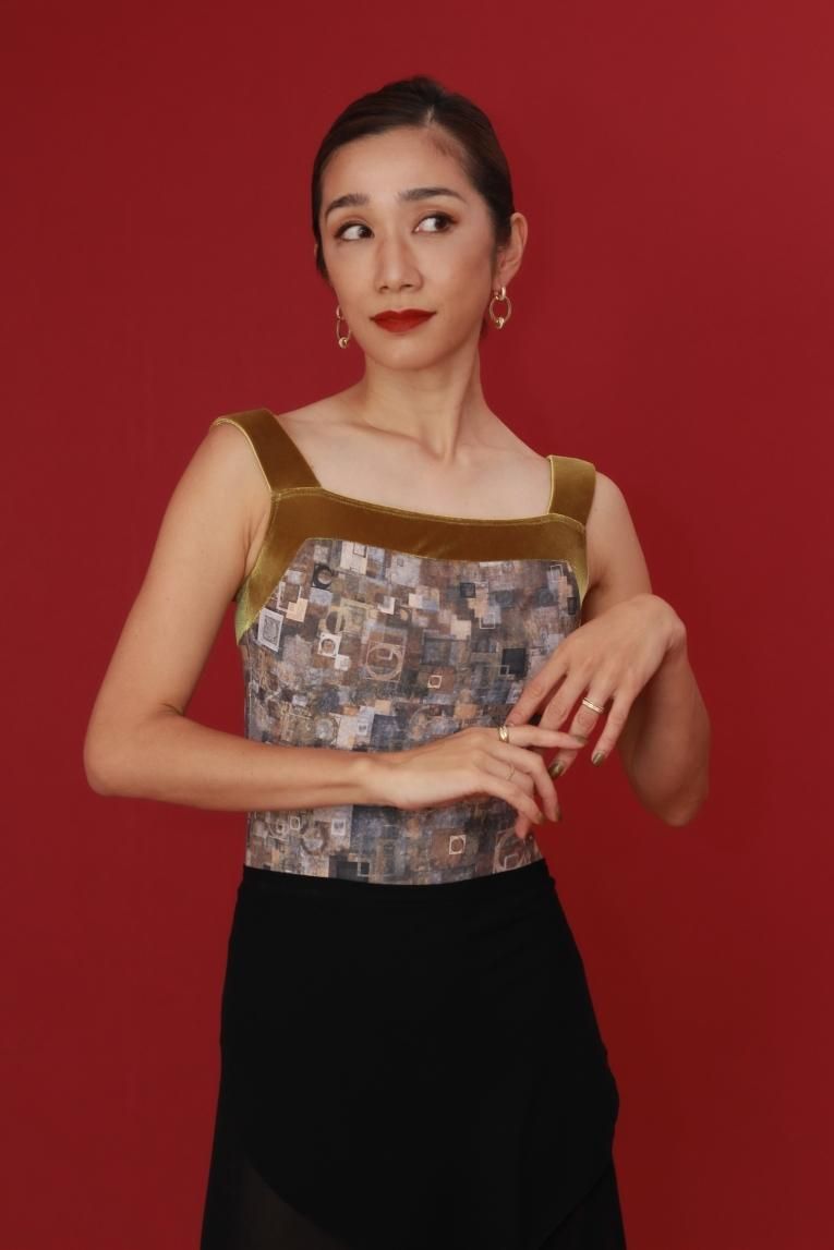 Geometric pattern】Pique design - Balletwear brand unoa Geometric pattern】Pique design - Balletwear brand unoa