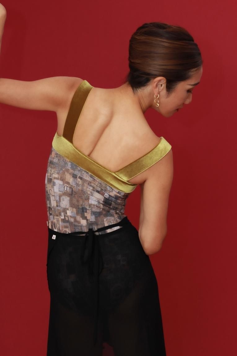 Geometric pattern】Pique design - Balletwear brand unoa Geometric pattern】Pique design - Balletwear brand unoa