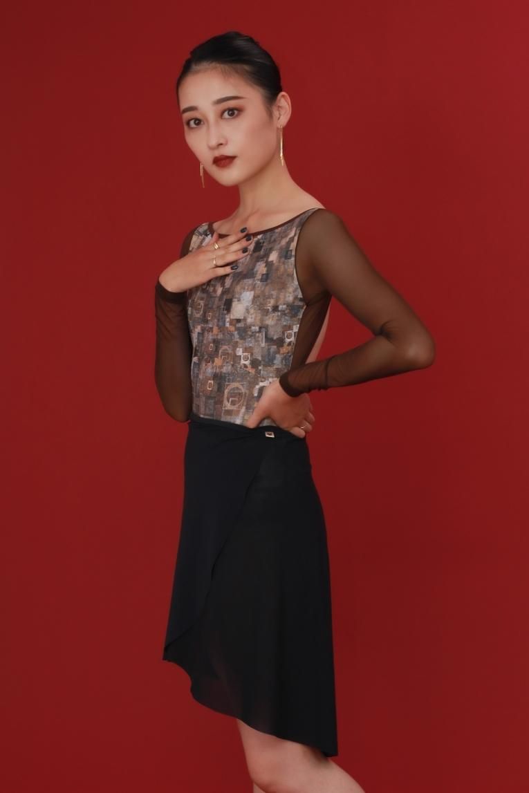 送料無料の通販 pattern】Sleeve Geometric design unoa brand Balletwear - バレエ