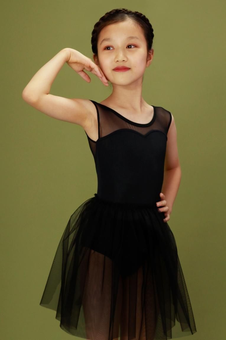KIDS 【Black】No sleeve design - Balletwear brand unoa