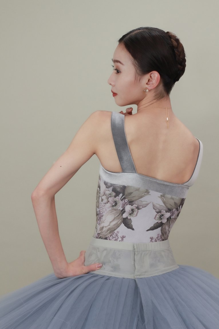 Flower gate sand gray】Pique design - Balletwear brand unoa