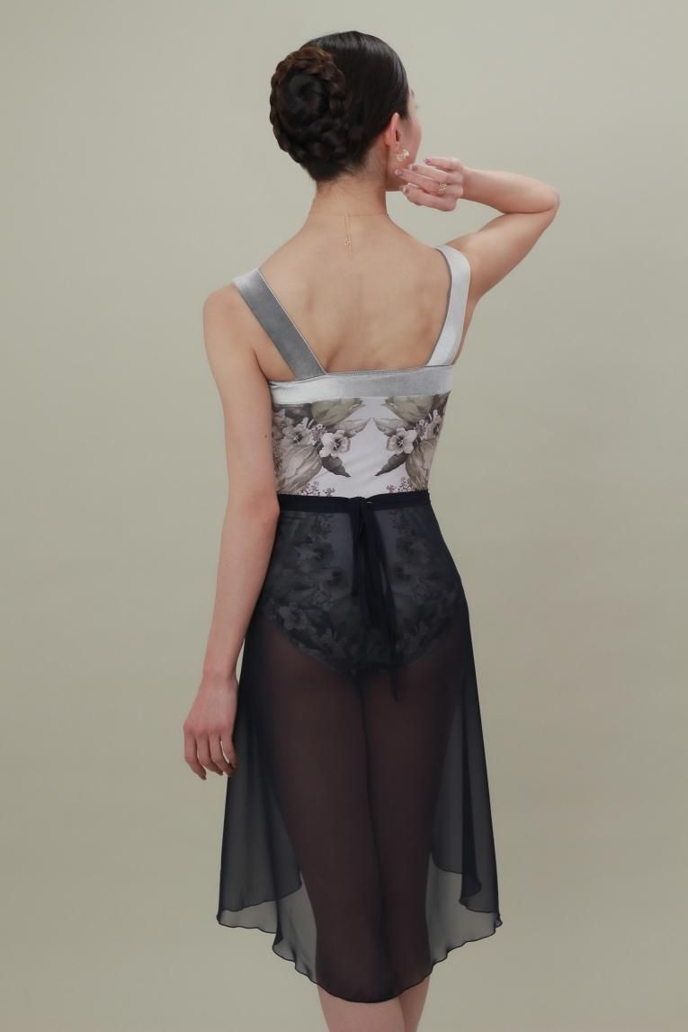 Flower gate sand gray】Pique design - Balletwear brand unoa Flower gate sand gray】Pique design - Balletwear brand unoa