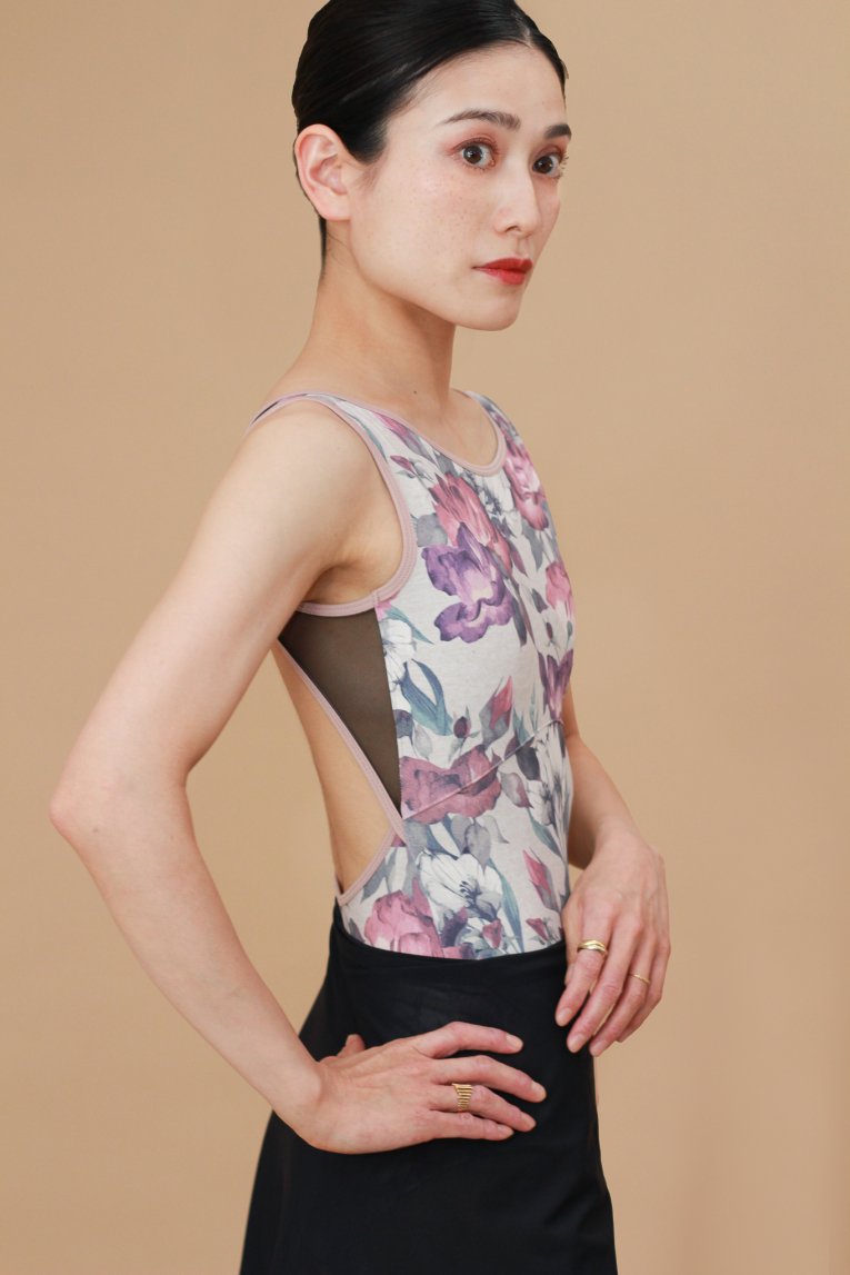 Antique rose】No sleeve design - Balletwear brand unoa
