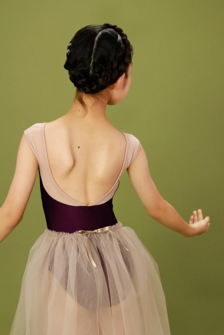 KIDS 【Budou】No sleeve design - Balletwear brand unoa KIDS 【Budou】No sleeve design - Balletwear brand unoa