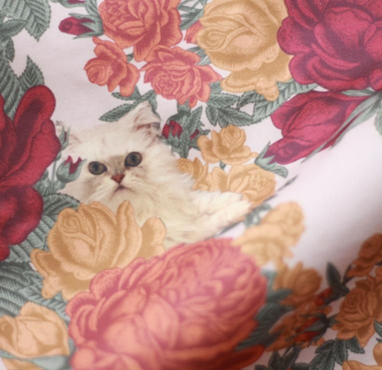 KIDS【Peony cats】No sleeve design - Balletwear brand unoa KIDS【Peony cats】No sleeve design - Balletwear brand unoa