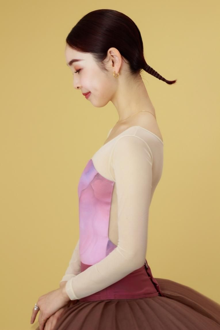 unoa 【Restless colors-碧-】 Restless colors-碧-】Sleeve & No sleeve design - Balletwear