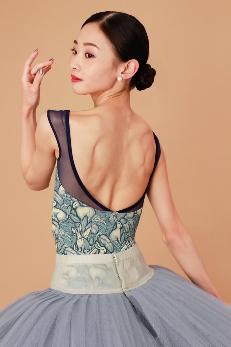 Lapin blanc unoa】No sleeve design - Balletwear brand unoa Lapin blanc unoa】No sleeve design - Balletwear brand unoa