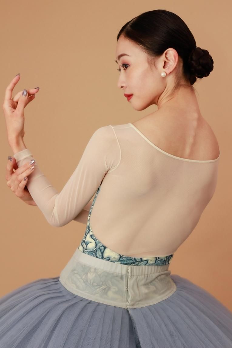 Lapin blanc unoa】Sleeve design - Balletwear brand unoa Lapin blanc unoa】Sleeve design - Balletwear brand unoa