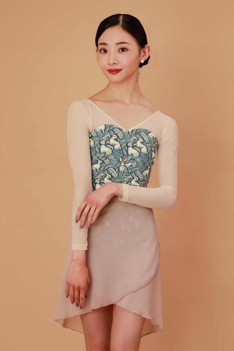 Lapin blanc unoa】Sleeve design - Balletwear brand unoa Lapin blanc unoa】Sleeve design - Balletwear brand unoa