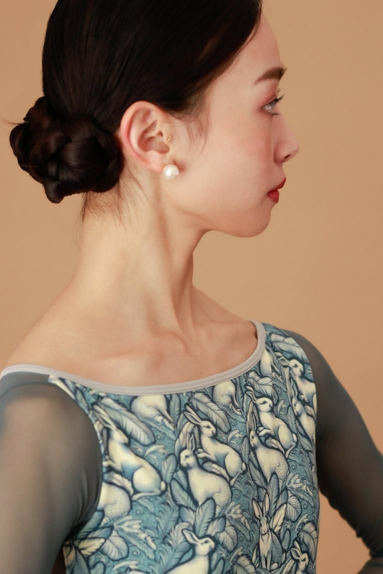 Lapin blanc unoa】Sleeve design - Balletwear brand unoa