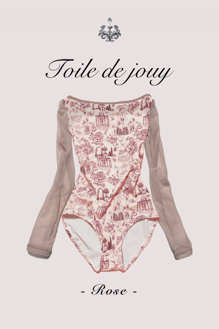 Toile de Jouy Rose】Sleeve design - Balletwear brand unoa Toile de Jouy Rose】Sleeve design - Balletwear brand unoa