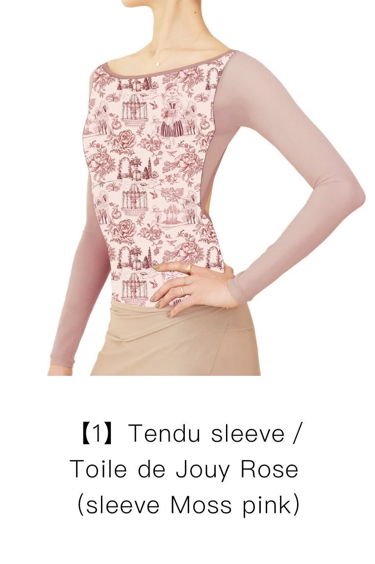 Toile de Jouy Rose】Sleeve design - Balletwear brand unoa Toile de Jouy Rose】Sleeve design - Balletwear brand unoa