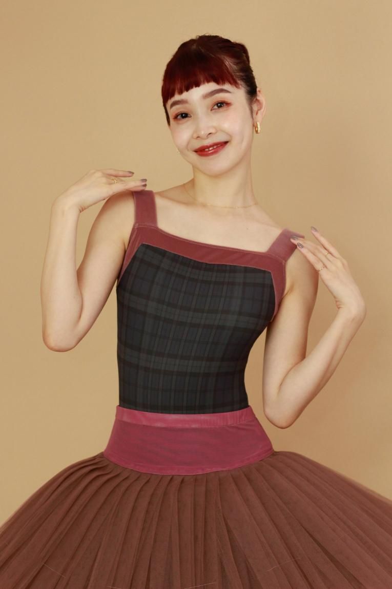 High check -Midnight blue-】 Pique design - Balletwear brand High check -Midnight blue-】 Pique design - Balletwear brand