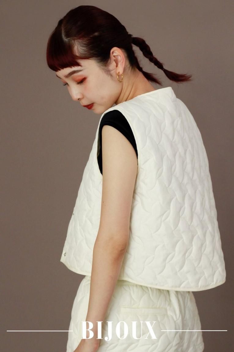 unoaウノア】新品Quilted Vest /Snow/M