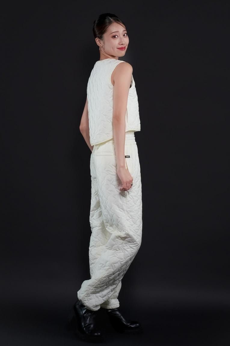 unoa quilted シリーズ　バレエ　パンツ　白　S unoa quilted シリーズ バレエ パンツ 白 S