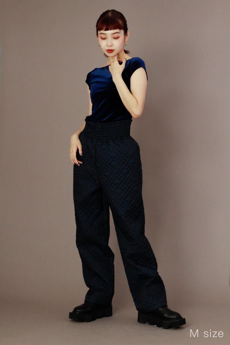 □【Quilted Pants】 Night Blue - Balletwear brand unoa □【Quilted Pants】 Night Blue - Balletwear brand unoa