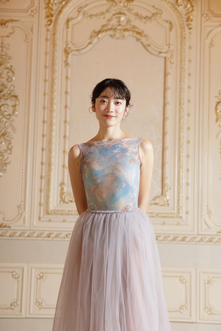 L size unoa ウノア レオタード バレエ 天使 Lapin blanc unoa】No sleeve design - Balletwear brand unoa